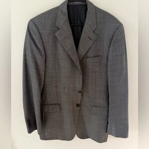 Salvatore Ferragamo Blazer Gray 44/54R 3 button Suit Jacket Men’s 100% wool